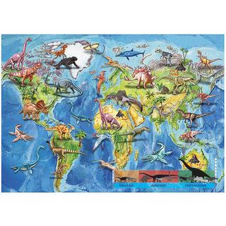 Educa  Puzzle Dinosaurier Weltkarte (150Teile) 