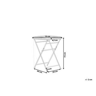 Beliani Outdoor Bistrotisch aus Eisen Retro TRENTO  