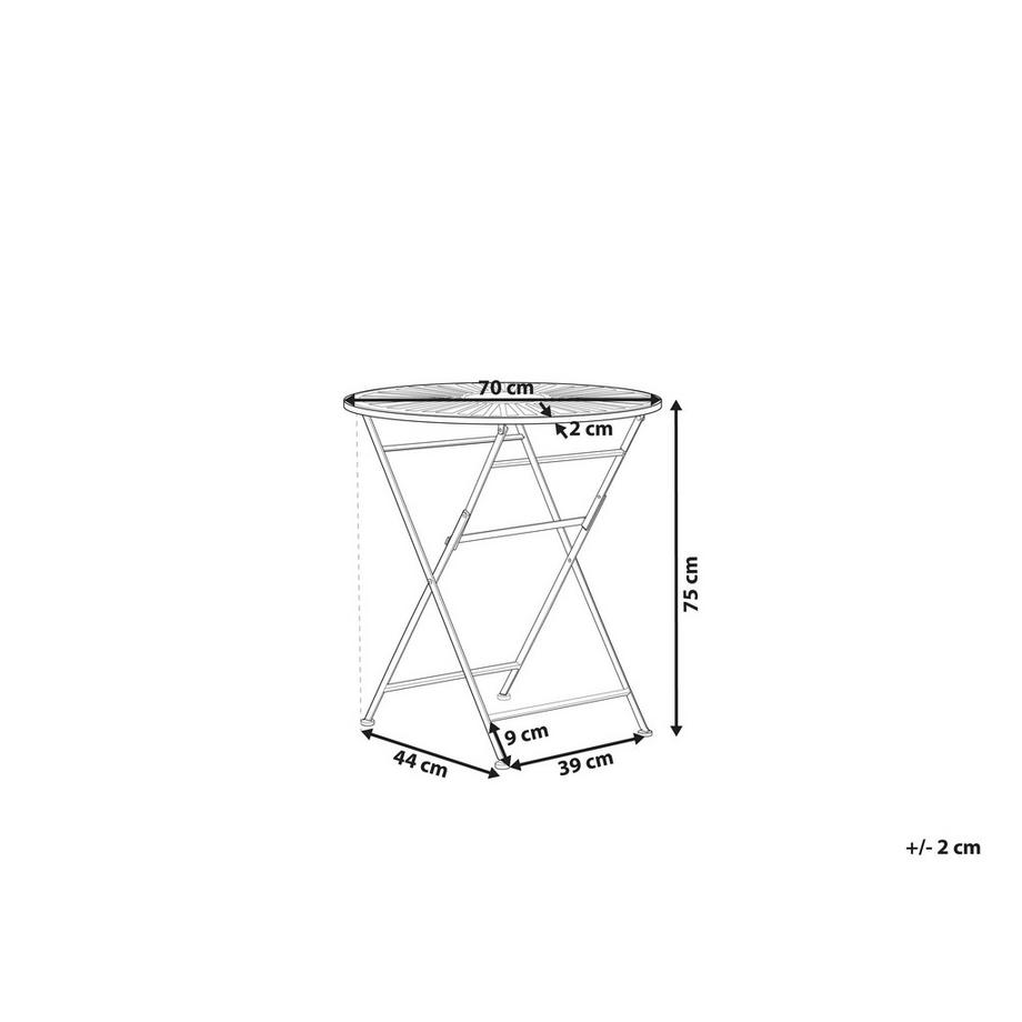 Beliani Outdoor Bistrotisch aus Eisen  TRENTO  