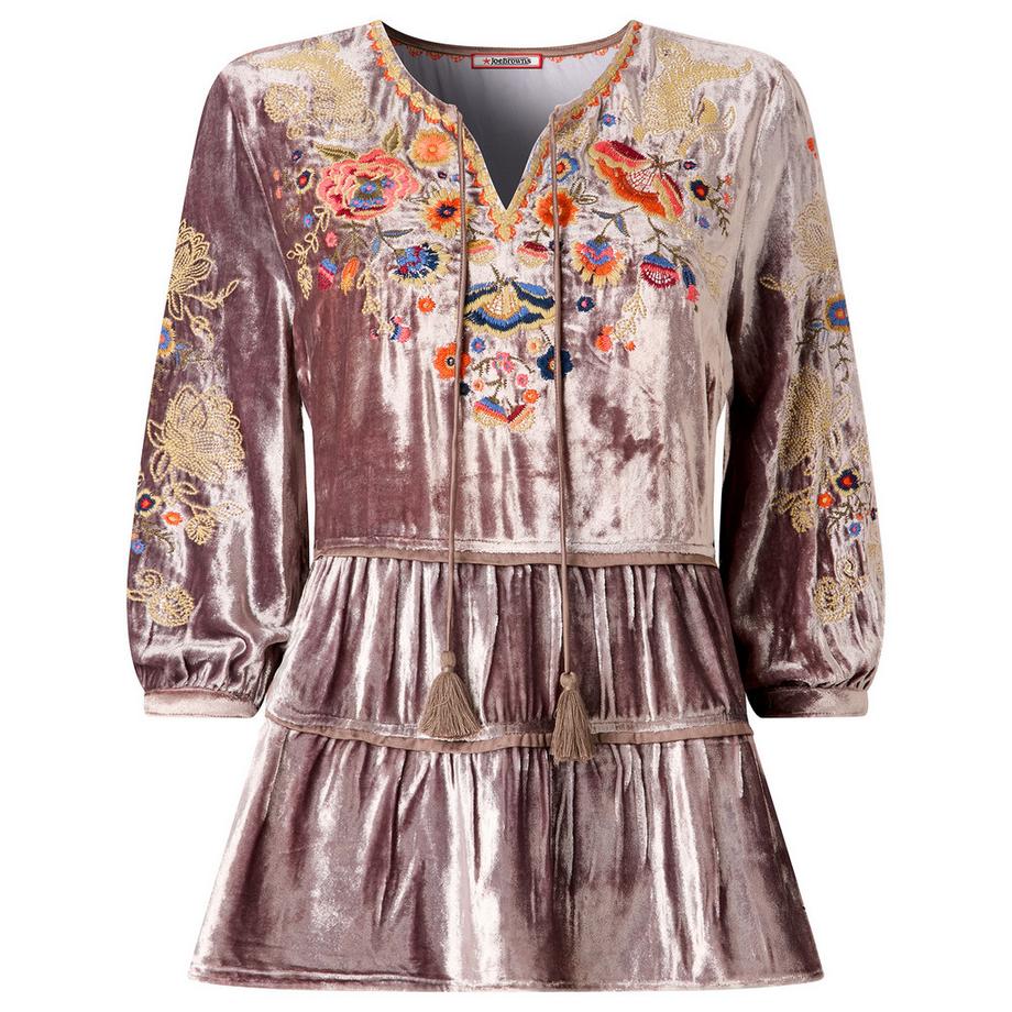 Joe Browns Blouse brodée en velours  