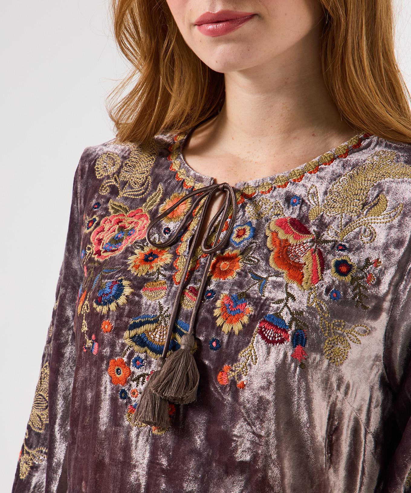 Joe Browns Besticktes Samtoberteil  