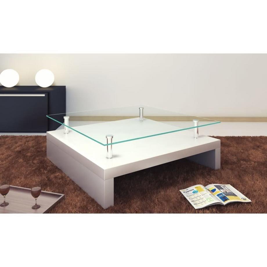 VidaXL Table basse verre  