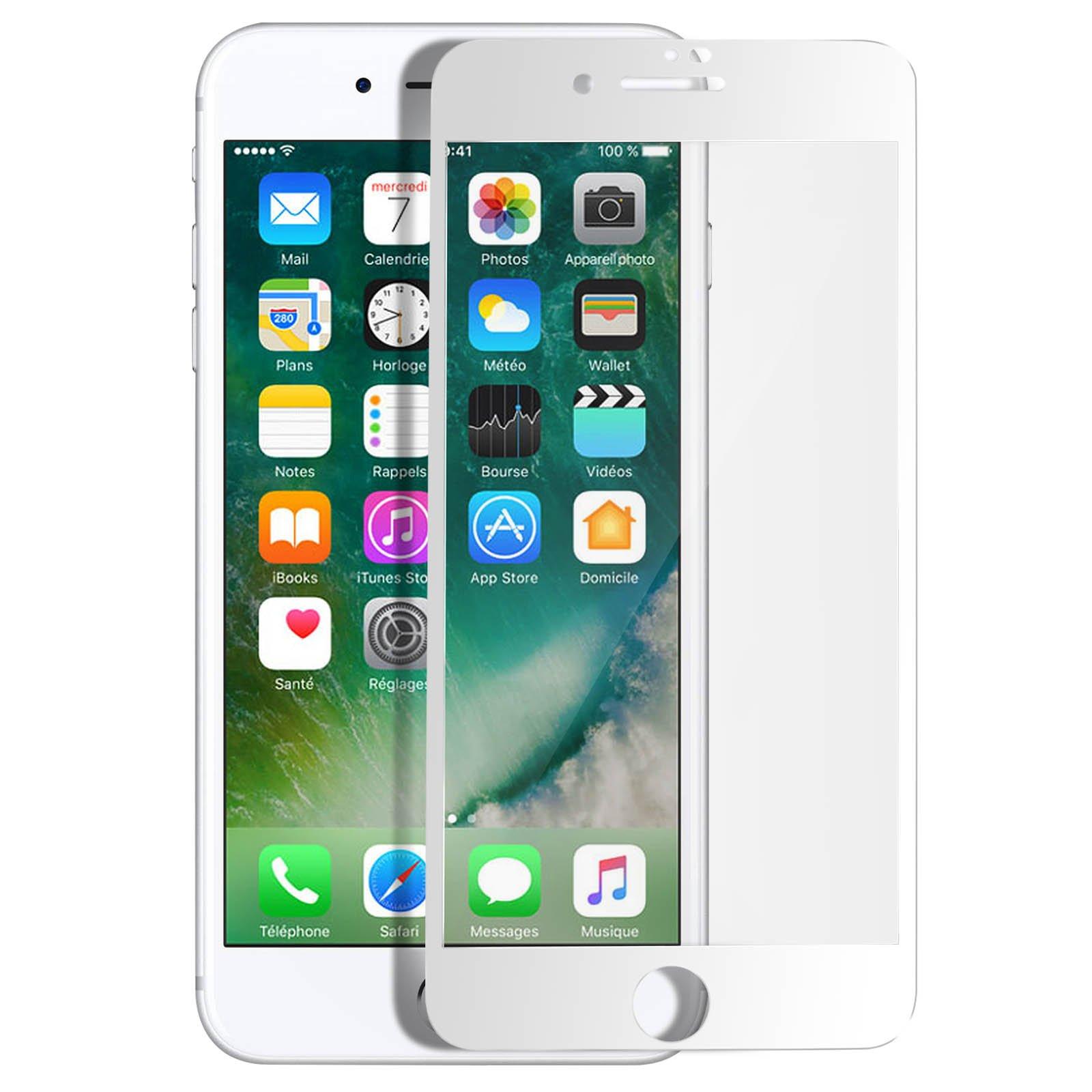 Avizar  Verre iPhone 8, 7, SE 2020, 2022 Blanc 