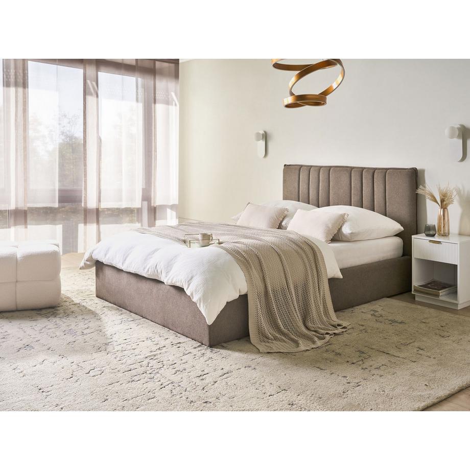 Beliani Lit ottoman en Tissu Moderne TARASCON  