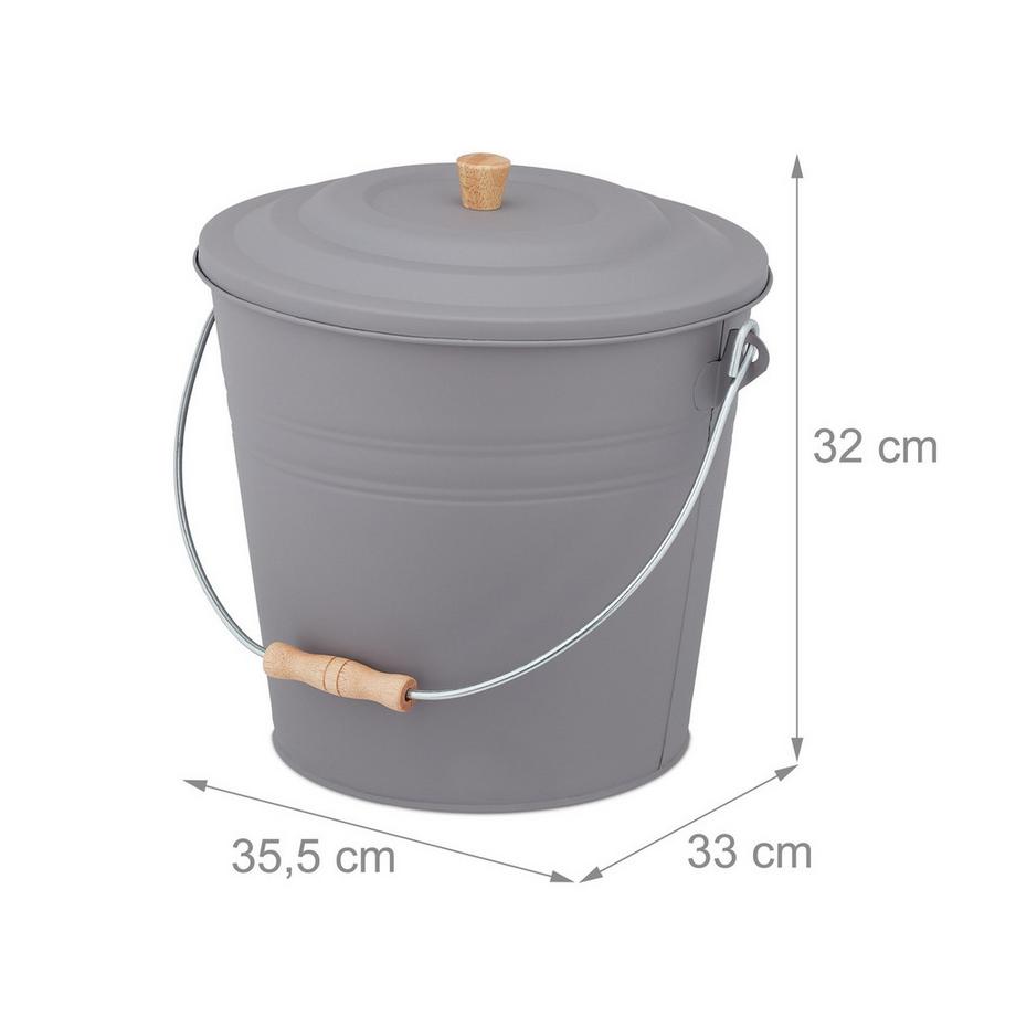 Northio  Cendrier avec couvercle 12 l 