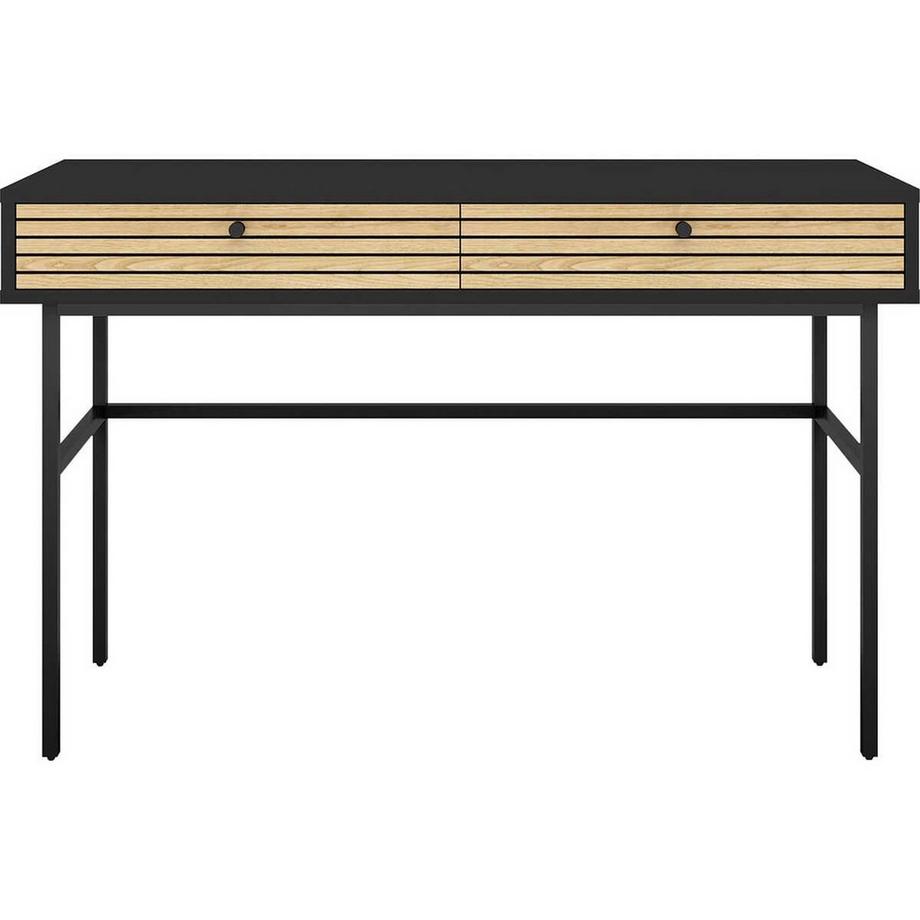 mutoni Scrivania impiallacciata in vero legno 120x50x75 nero  