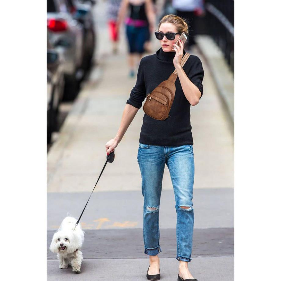 Only-bags.store Sac Bandoulière en Cuir Sac Poitrine Daypack Polyvalent  