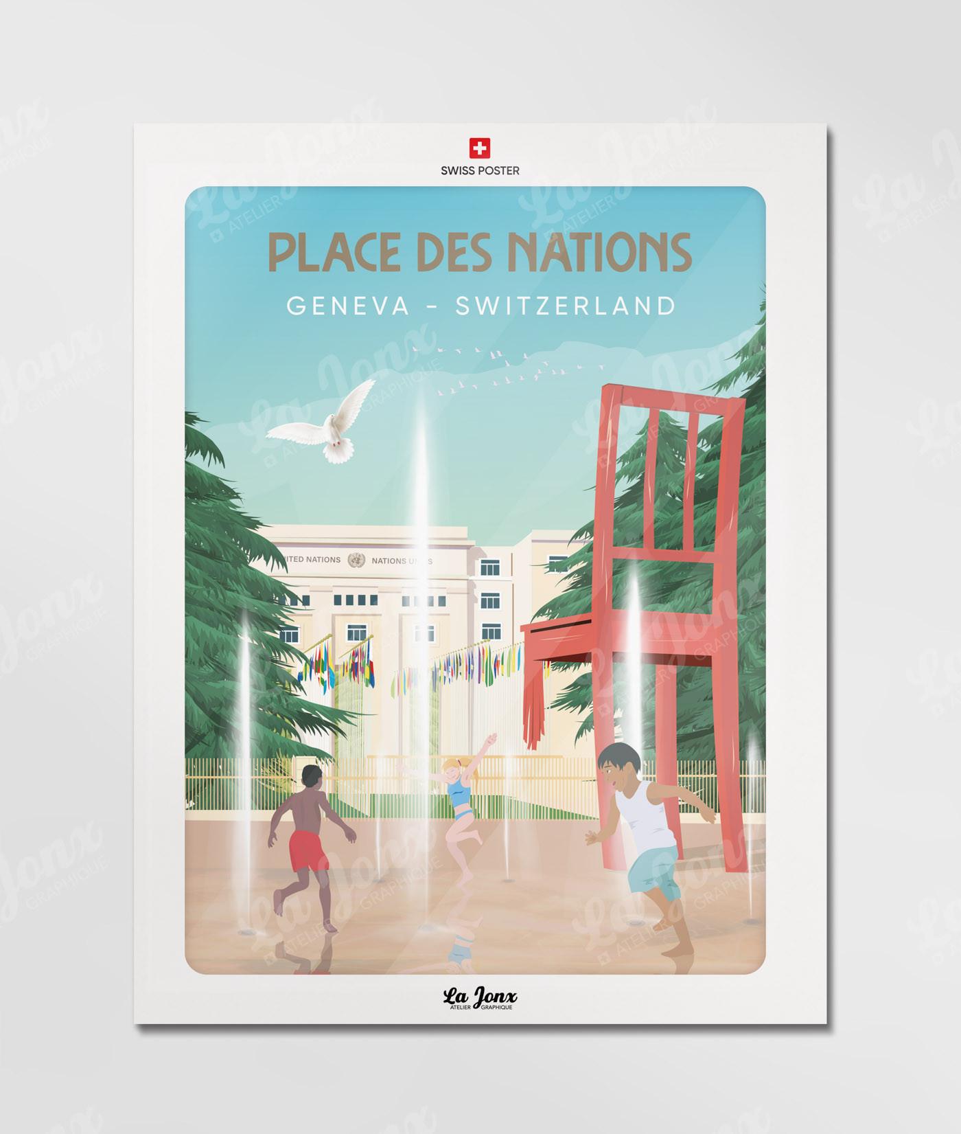 La-Jonx Place des Nations - Genève - Poster  