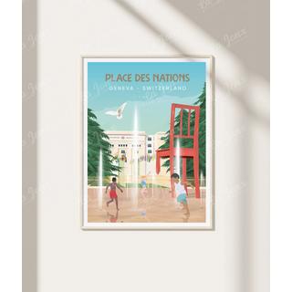 La-Jonx Place des Nations - Genève - Poster  