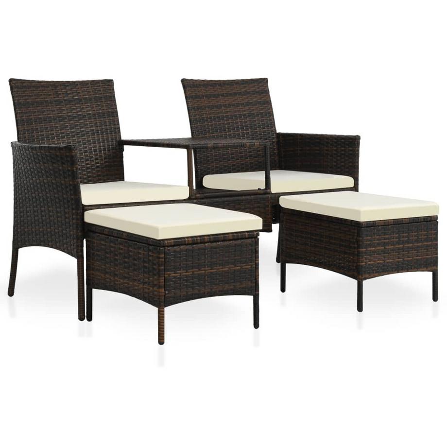 Garten-sofagarnitur poly-rattan