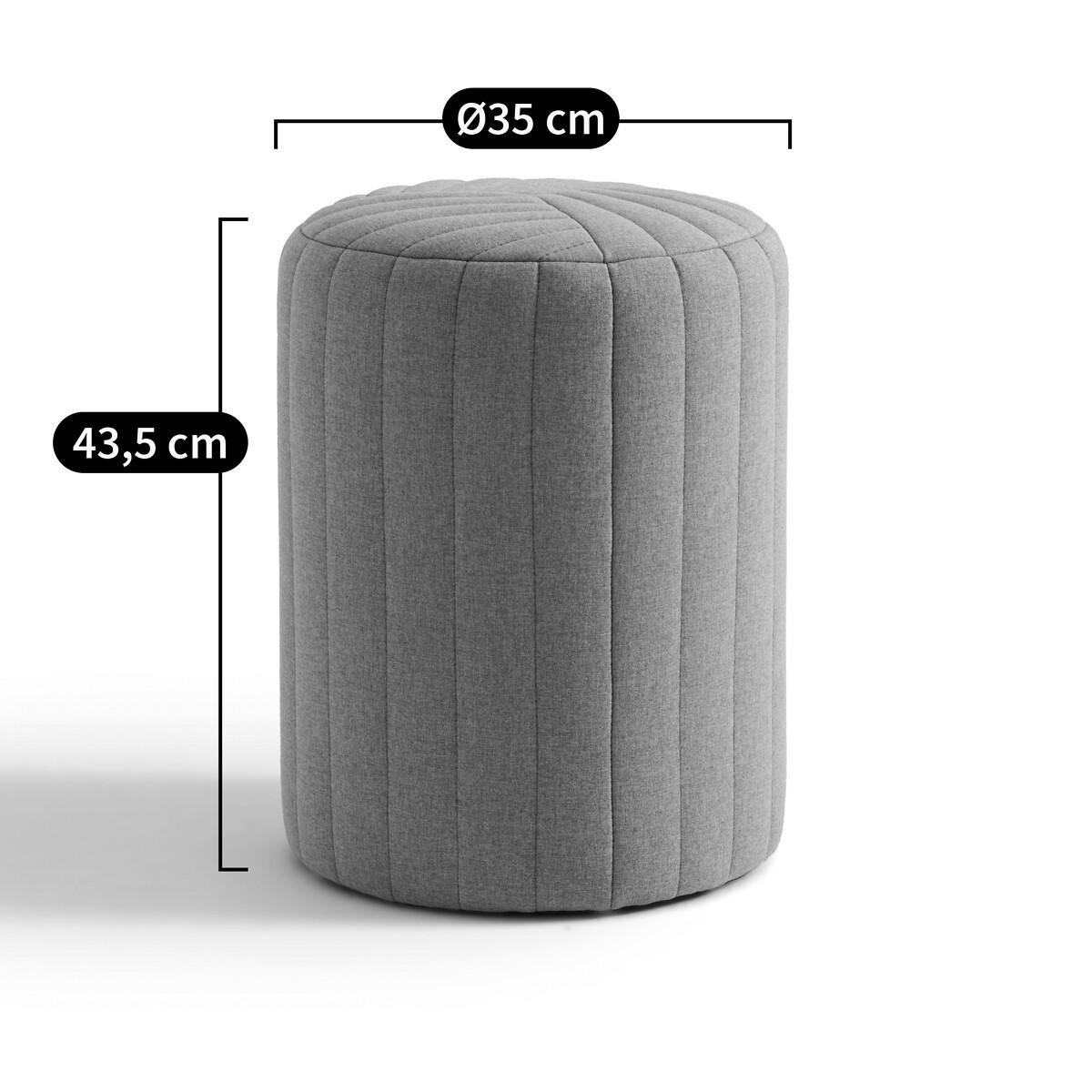 La Redoute Intérieurs Pouf cylindrique surpiqué  