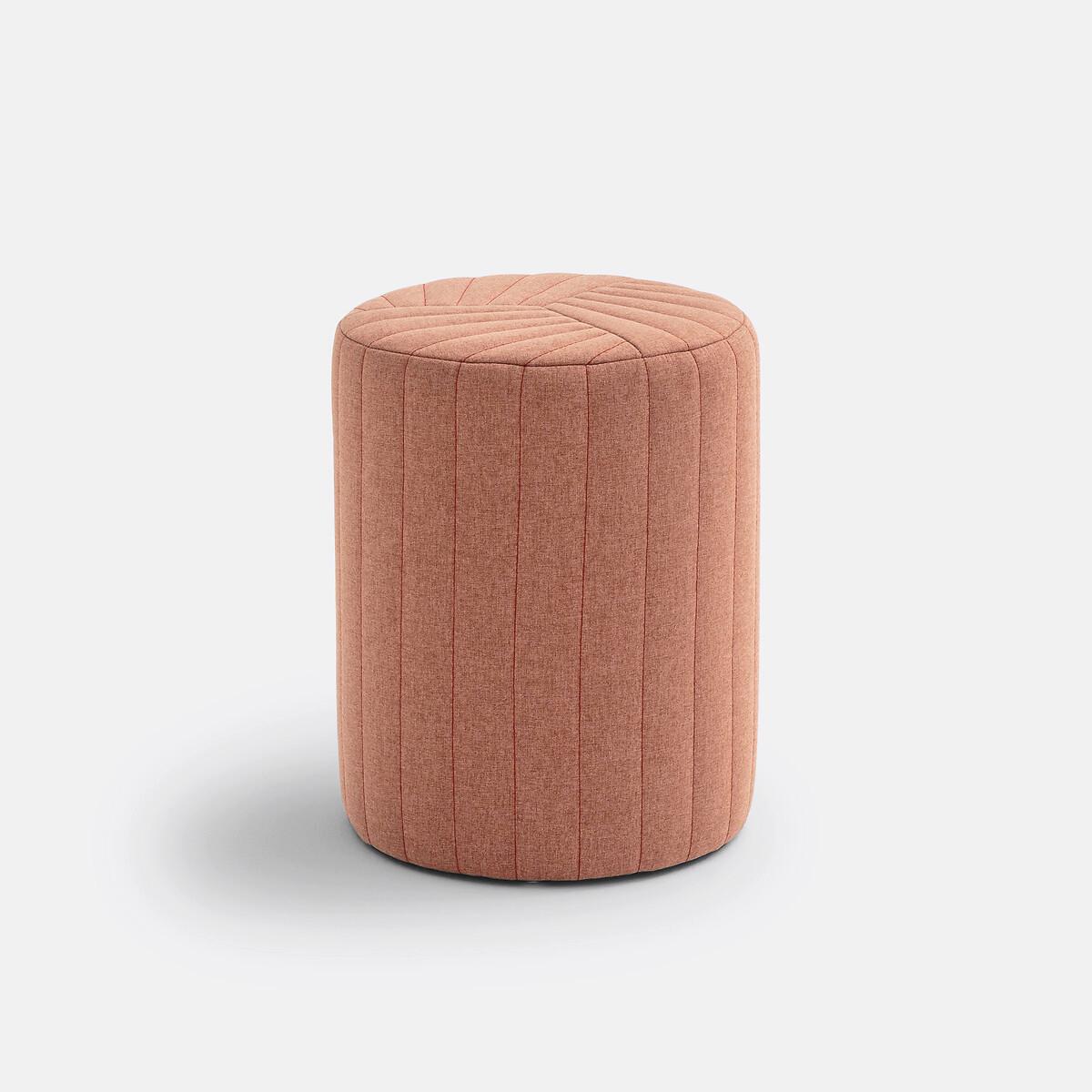 La Redoute Intérieurs Pouf cylindrique surpiqué  