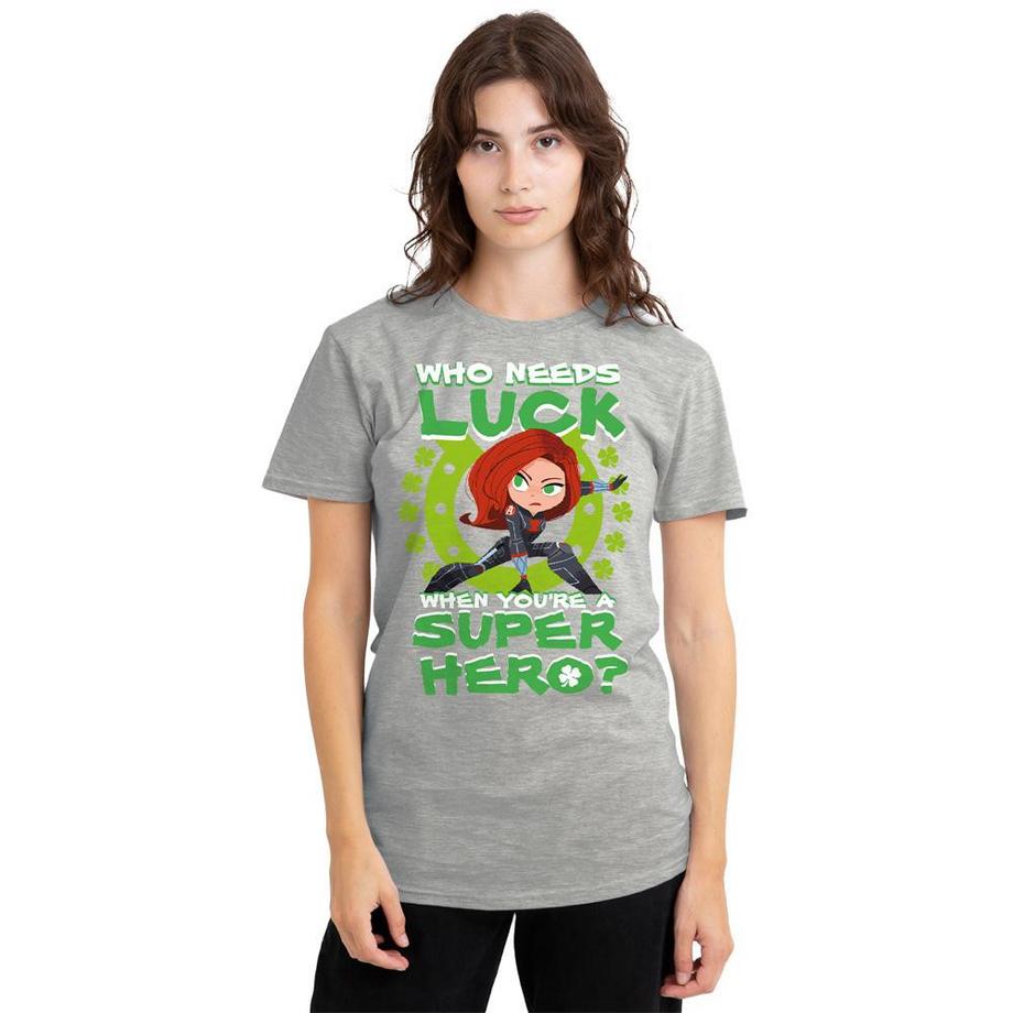 Black Widow T-Shirt Lucky Super Hero  