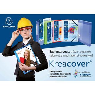 Exacompta Classeur 4 anneaux 30mm polypropylène chromaline 10/10e Krea Cover - A4 maxi - x 12  