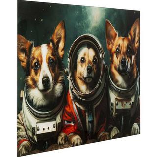 KARE Design Glasbild Astronauts Dogs 80x60  