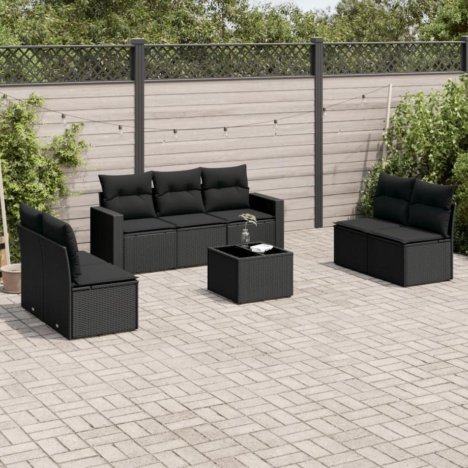 VidaXL set divano da giardino Polirattan  