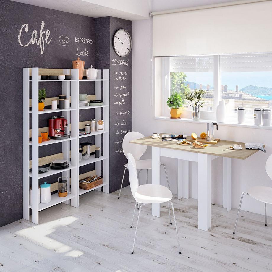 Calicosy Table extensible système d’ouverture en livre - L67 cm  