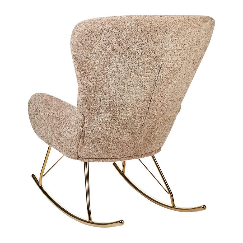 Beliani Fauteuil à bascule en Bouclé Rétro ANASET  