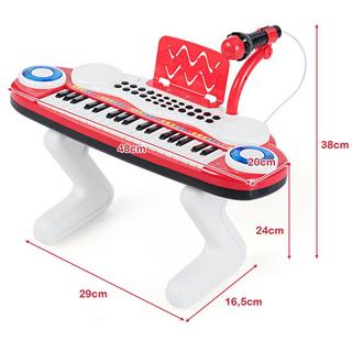 Northio  Pianoforte digitale per bambini a 37 tasti Pianoforte portatile giocattolo 48 x 20 x 38 cm Rosso 