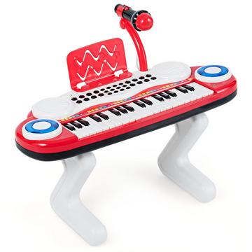 Pianoforte digitale per bambini a 37 tasti Pianoforte portatile giocattolo 48 x 20 x 38 cm Rosso