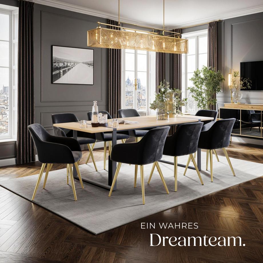 Tectake Chaise MARILYN rembourrée aspect velours  