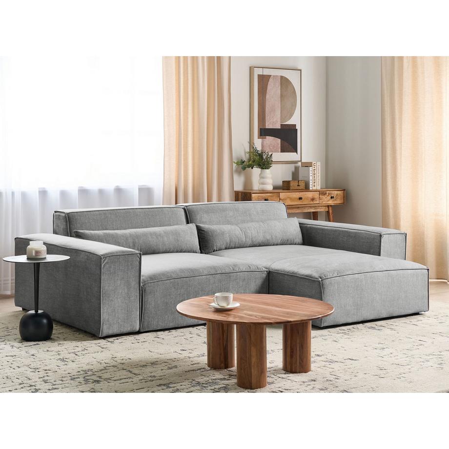 Beliani Canapé d'angle en Tissu  HELLNAR  