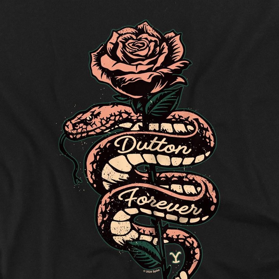 Yellowstone T-ShirtMotif Beth Dutton Motiftyle Rose Et Serpent  