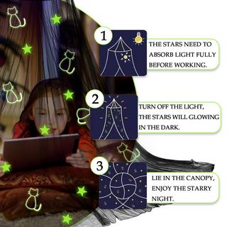 Activity-board Baldaquin Chambre Enfant Motif Chat Ciel de Lit  