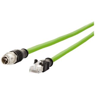 METZ CONNECT  M12 Industrial Ethernet Leitung, X-kodiert, 2.0 m, M12 Stecker gerade - RJ45 Stecker gerade, PUR 