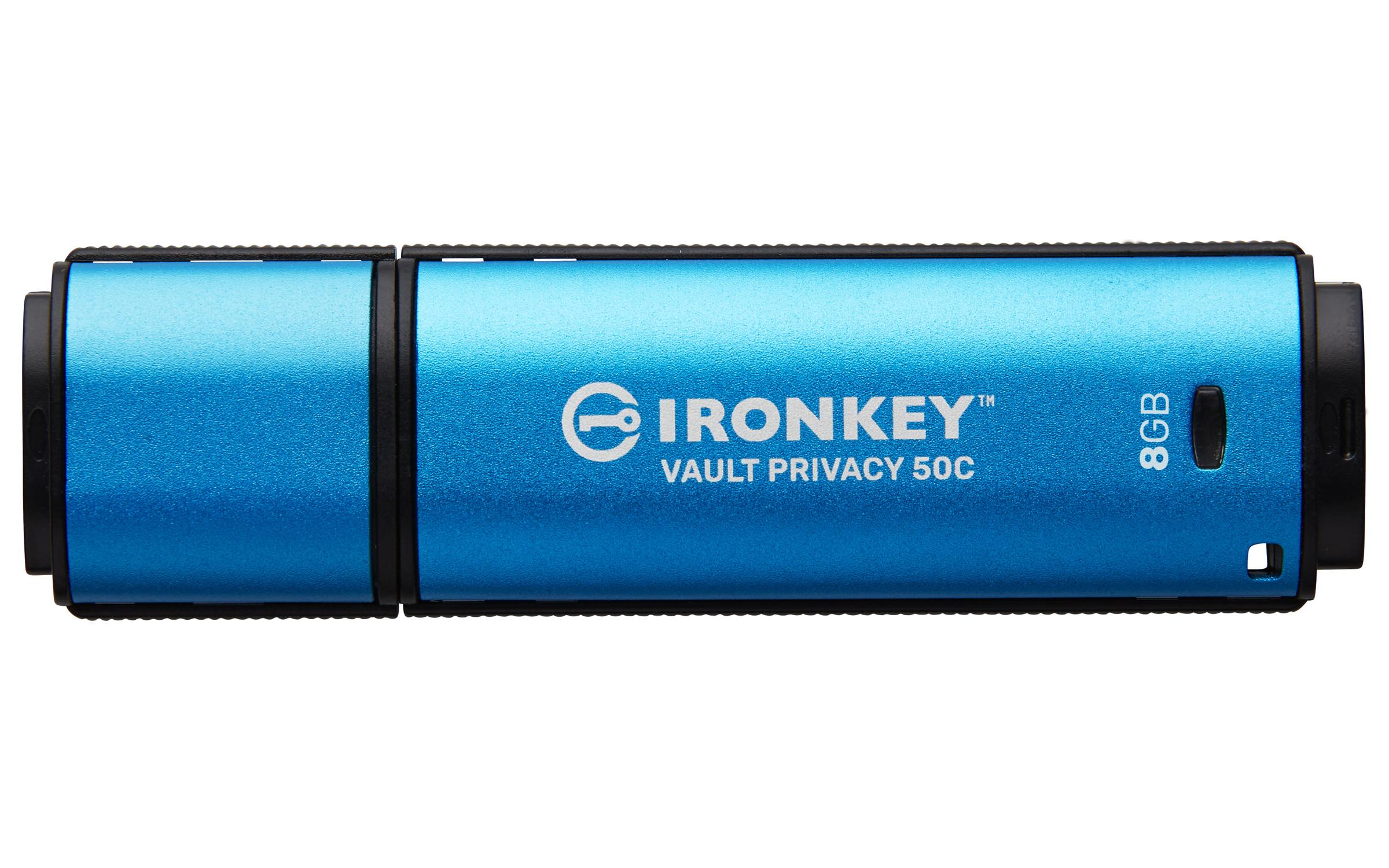 KINGSTON TECHNOLOGY  Kingston Technology IronKey 8 GB USB-C Vault Privacy 50C crittografia AES-256, FIPS 197 