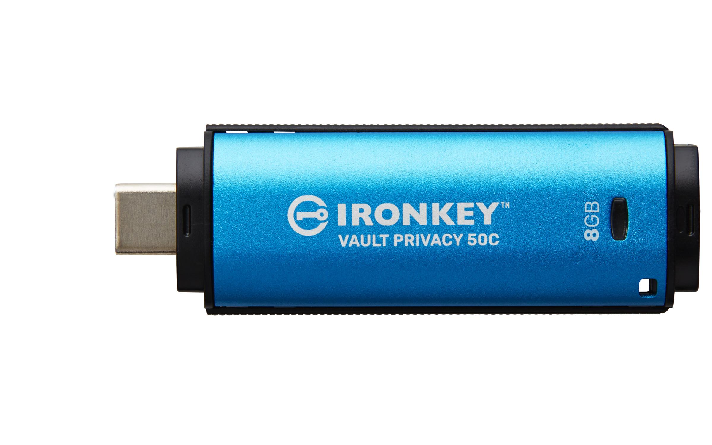 KINGSTON TECHNOLOGY  Kingston Technology IronKey 8 Go USB-C Vault Privacy 50C chiffrée AES-256, FIPS 197 