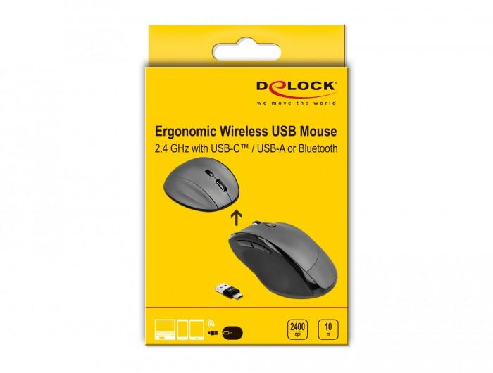 Depesche  12016 mouse Mano destra RF senza fili + Bluetooth Ottico 2400 DPI 