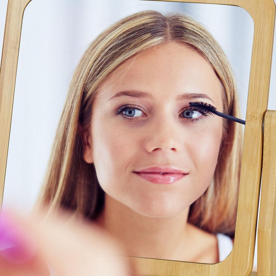 B2X Specchio per il trucco in bambù  