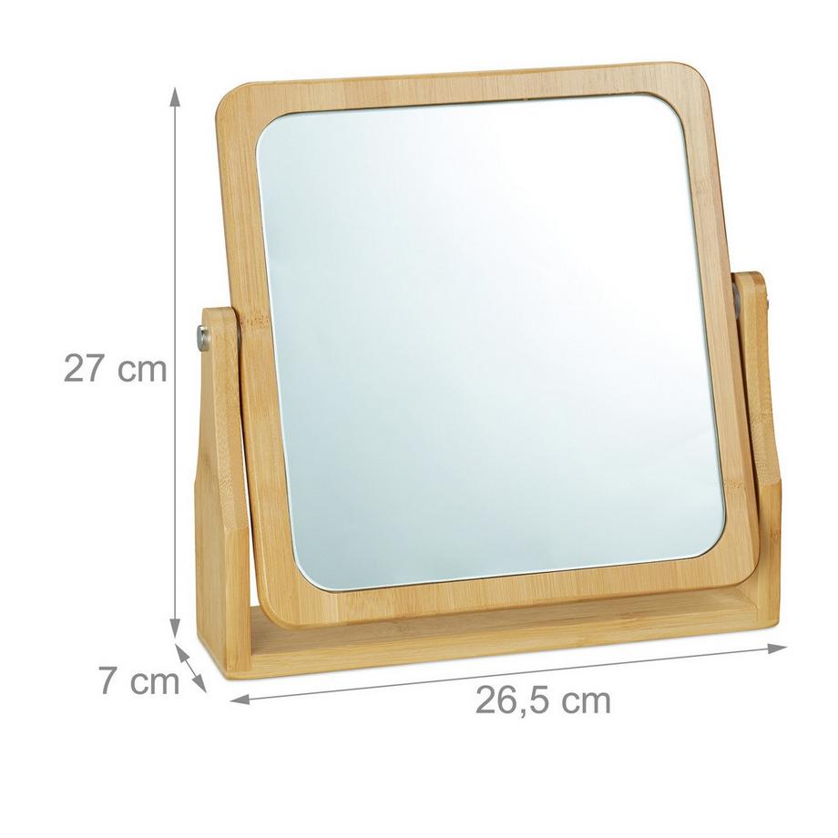 B2X Specchio per il trucco in bambù  