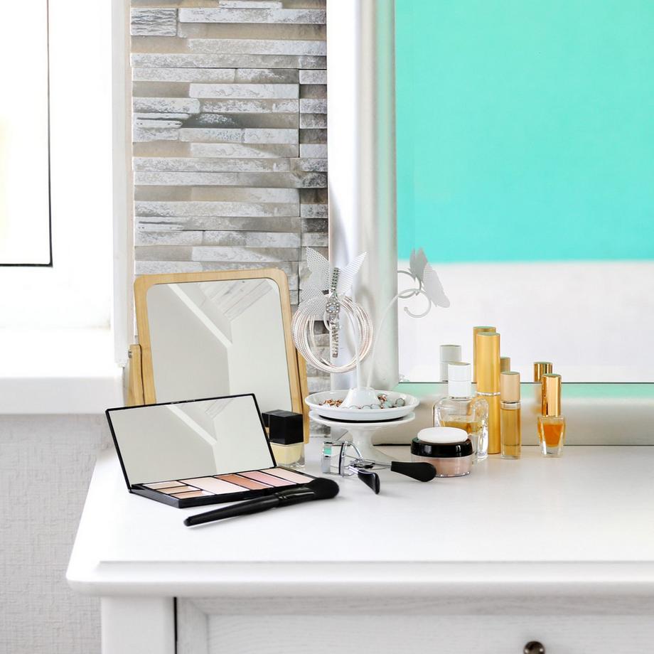 B2X Specchio per il trucco in bambù  