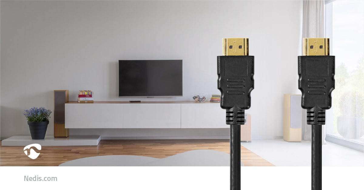 Nedis  Cavo HDMI™ ad altissima velocità | Connettore HDMI™ | Connettore HDMI™ | Connettore HDMI™ | 8K@60Hz | 48 Gbps | 2,00 m | Rotondo | 6,5 mm | Nero | Sacchetto di plastica 