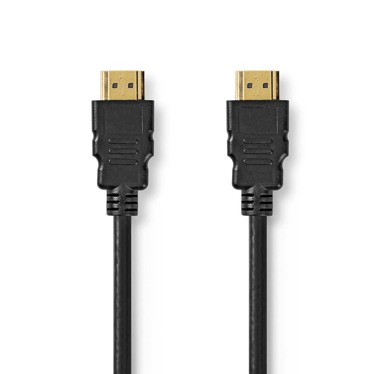 Nedis  Cavo HDMI™ ad altissima velocità | Connettore HDMI™ | Connettore HDMI™ | Connettore HDMI™ | 8K@60Hz | 48 Gbps | 2,00 m | Rotondo | 6,5 mm | Nero | Sacchetto di plastica 