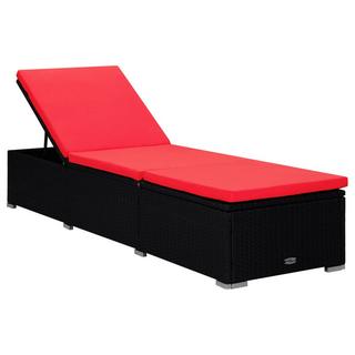 VidaXL Chaise longue rotin synthétique  