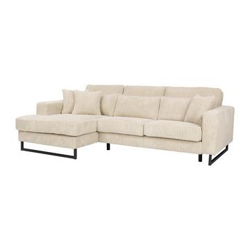 Ecksofa - Ecke links - Cord - Beige - TESSIO von Maison Céphy