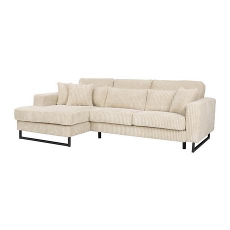 Vente-unique Ecksofa - Ecke links - Cord - Beige - TESSIO von Maison Céphy  