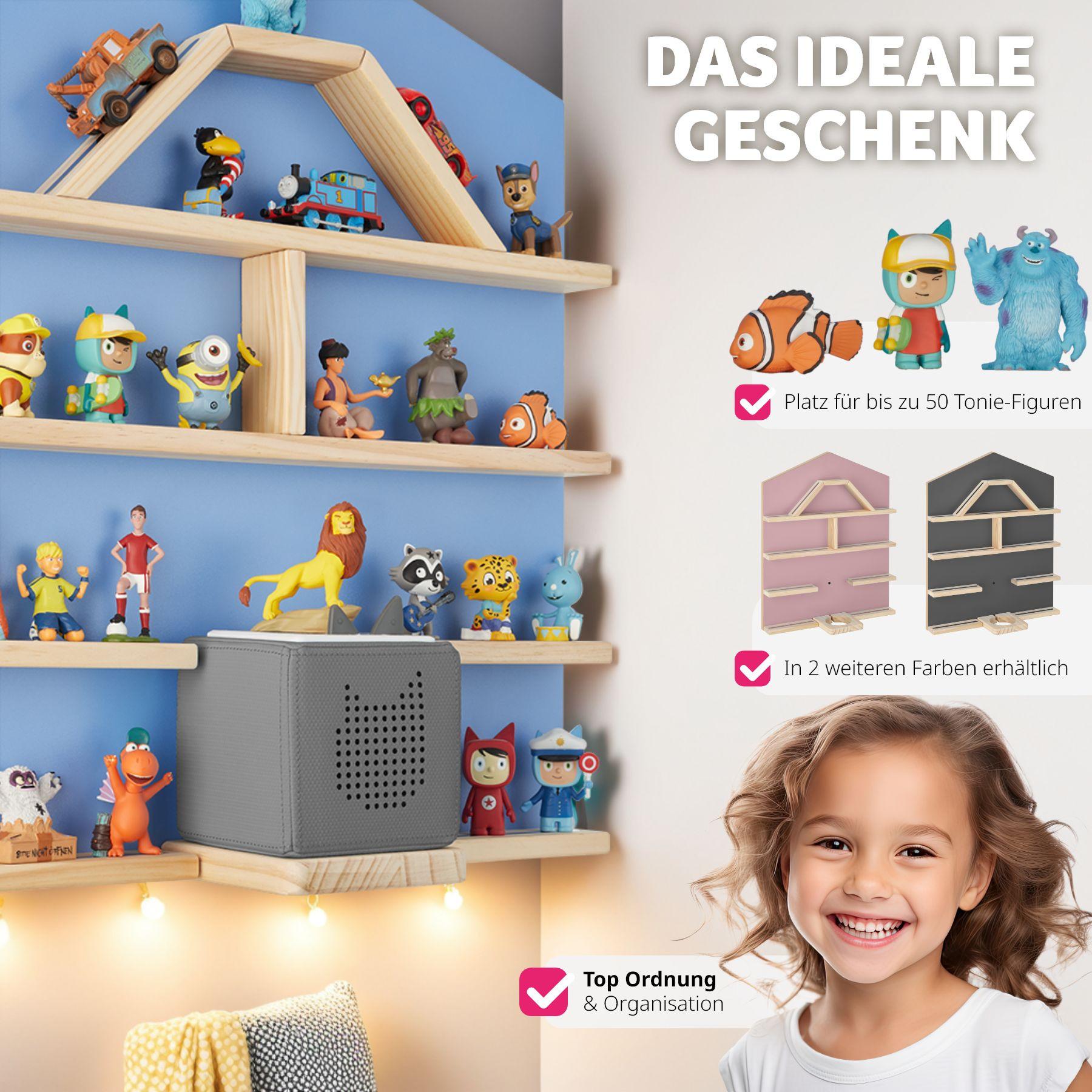 Tectake Scaffale da parete Mylittle Story per fino a 50 Tonies  