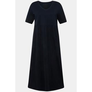 Ulla Popken  Jerseykleid, Empirenaht, A-Linie, V-Ausschnitt, Halbarm 