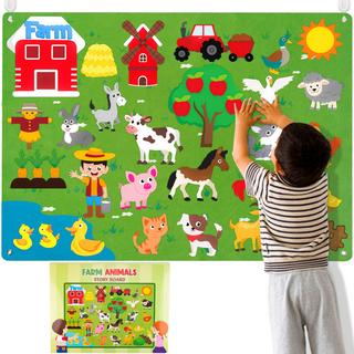 Activity-board  Spielzeug Lernspielzeug Kinderspielzeug Filz Bauernhof Story Board Vorschule 