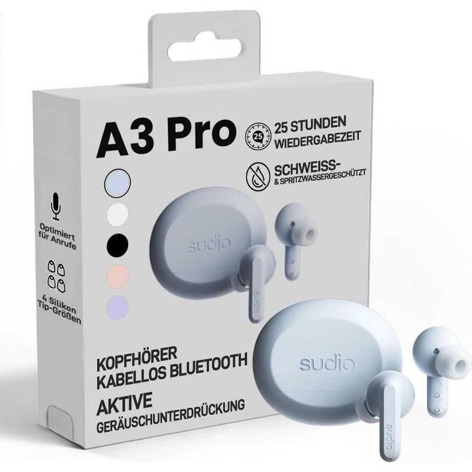 SUDIO  SUDIO-Kopfhörer A3 Pro Blue In-Ear True Wireless 
