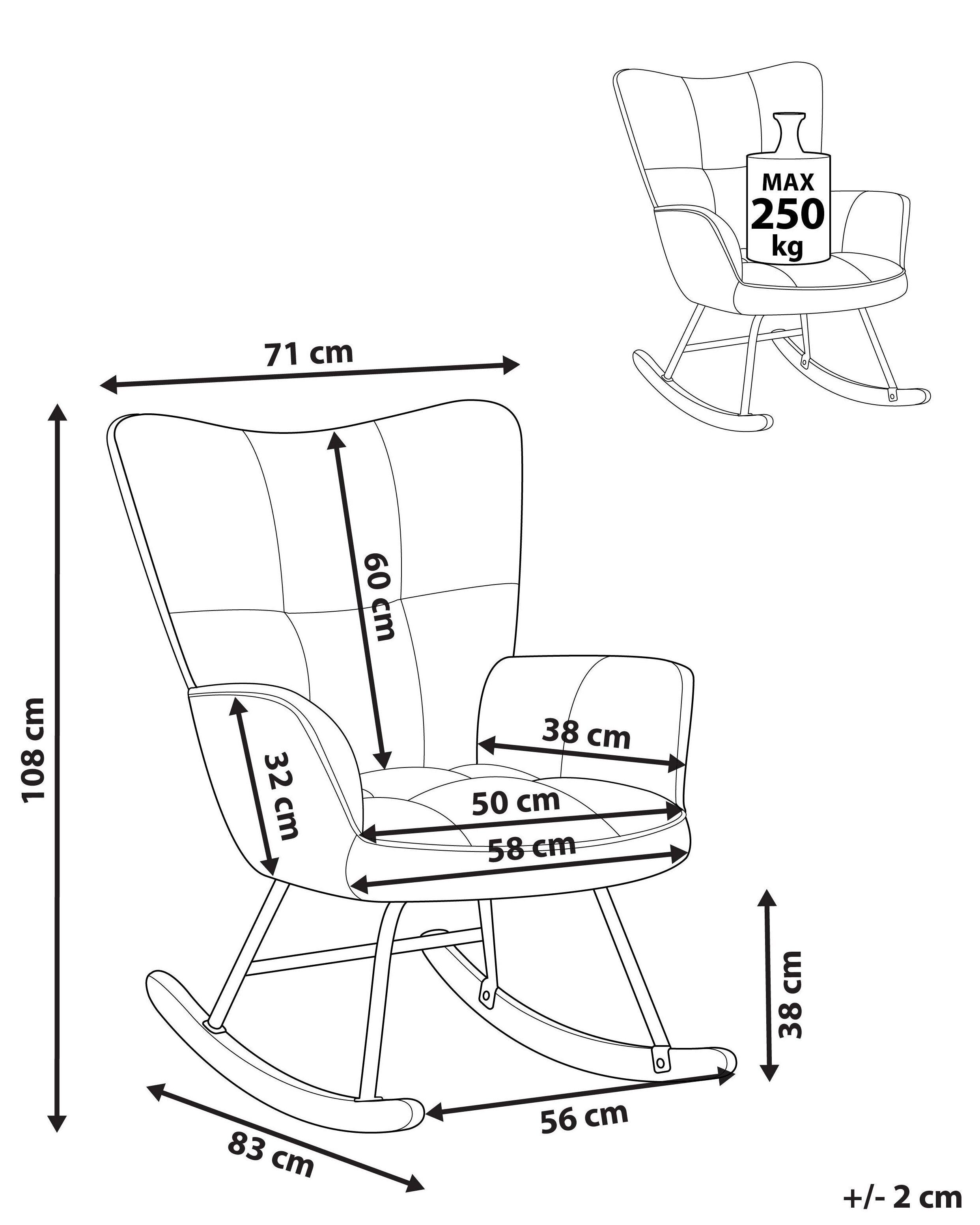 Beliani Schaukelsessel aus Polyester Modern OULU  