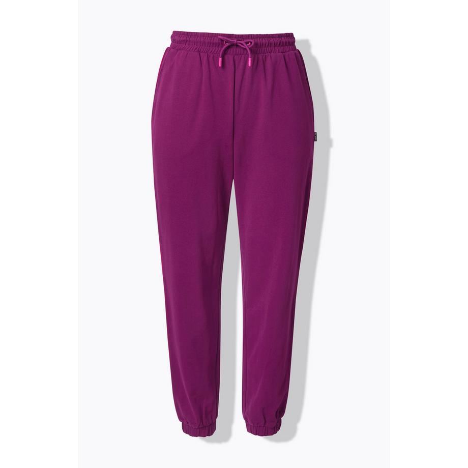 Ulla Popken Pantalon de jogging Passepoil latéral Taille élastique  