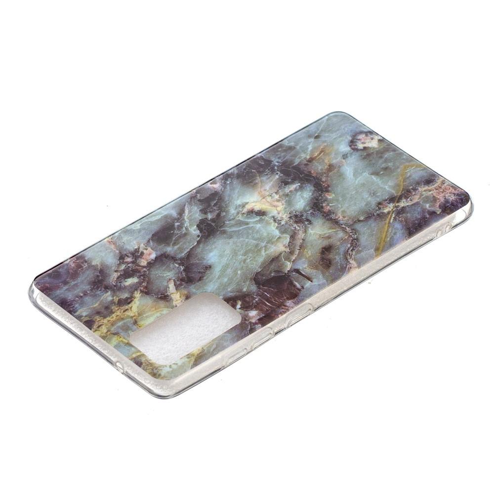 Cover-Discount  Galaxy A50 - Softes Silikon Gummi Case Cyan Marble 