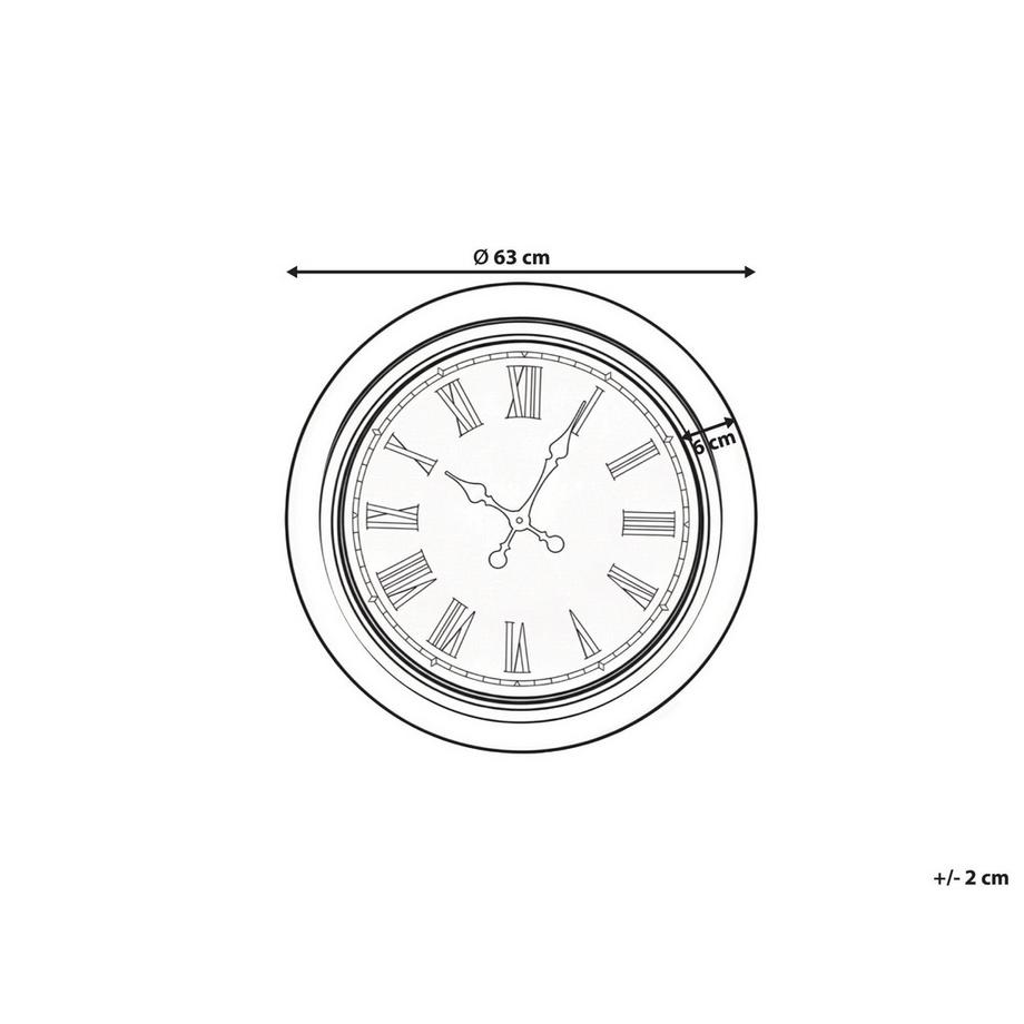 Beliani Wanduhr aus Kunststoff Klassisch VILLENA  