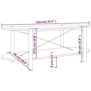 VidaXL Table basse bois d'ingénierie  