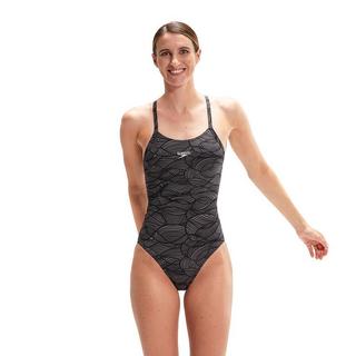 speedo Allover Fixed Crossback costume da bagno intero con incrocio sul dorso allover 